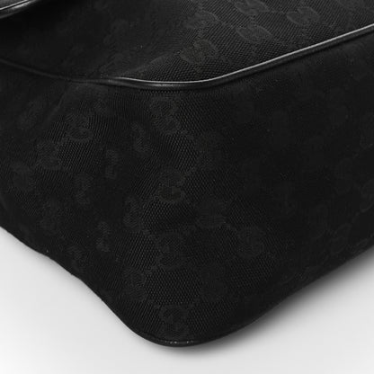 Gucci GG Plus Monogram Medium Flap Messenger Bag Black 10 of 11