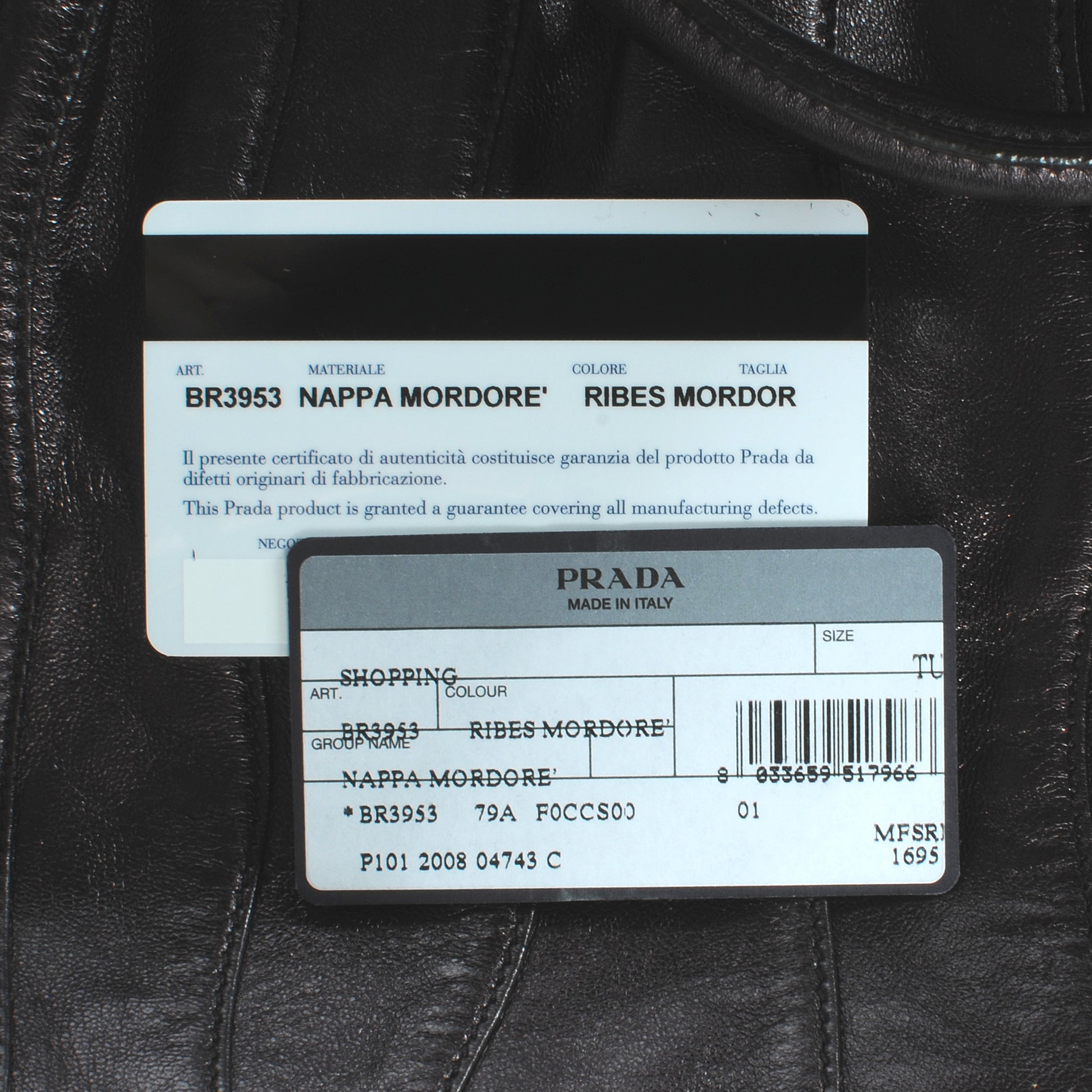 Prada Nappa Mordore Stripes Shoulder Bag Ribes 8 of 10