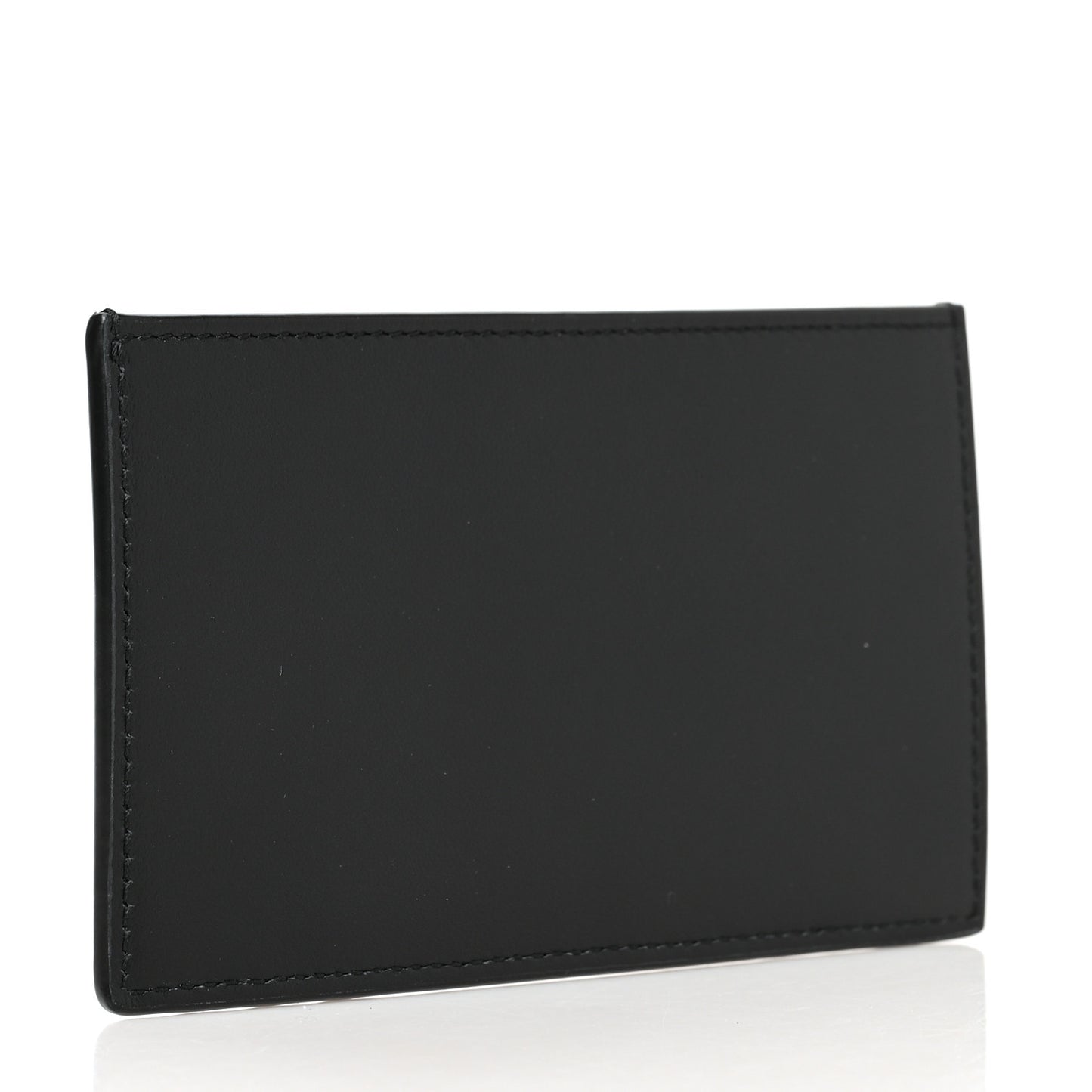 Calfskin Fragments Card Holder Black