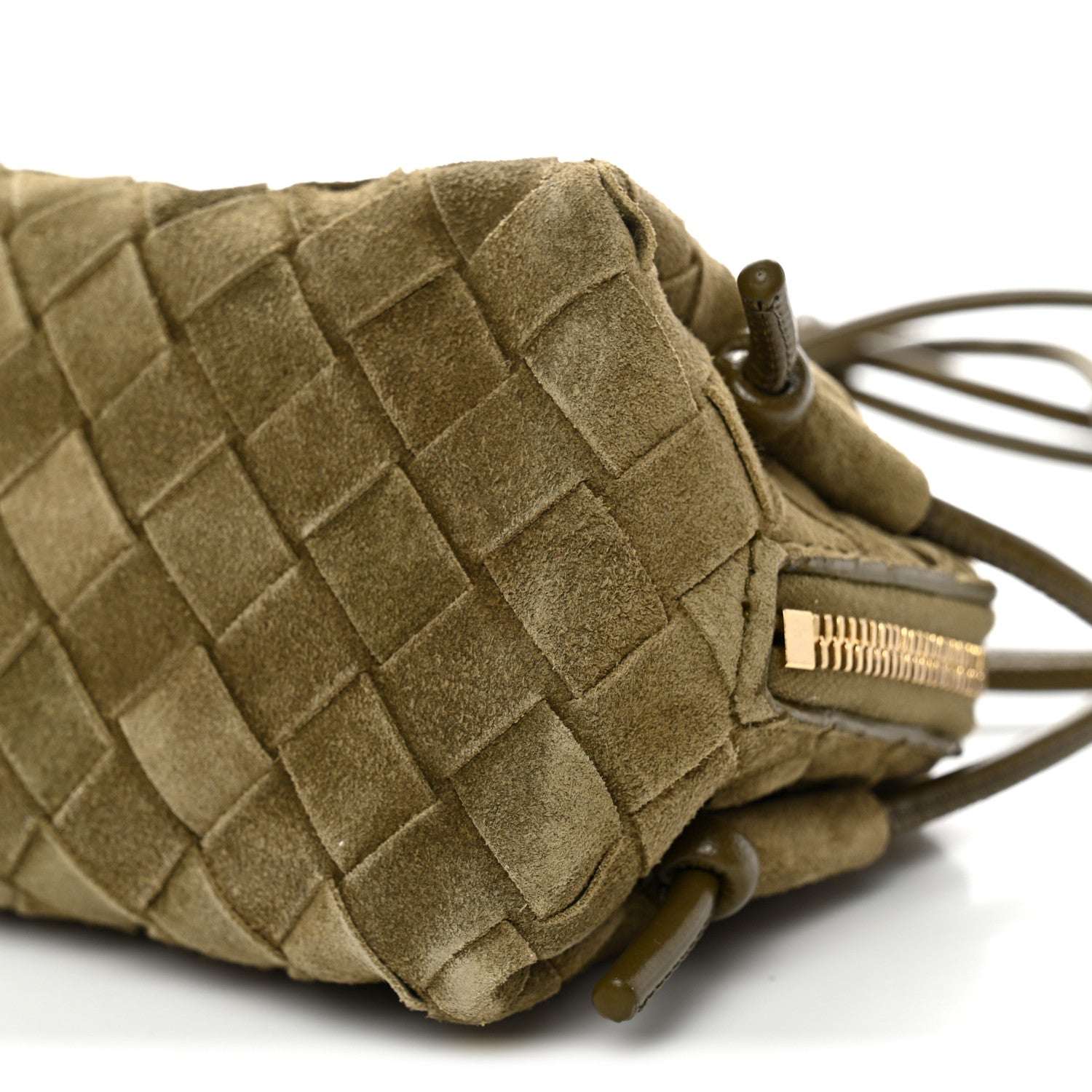 Bottega Veneta Suede Intrecciato Concert Pouch Cypress 10 of 10