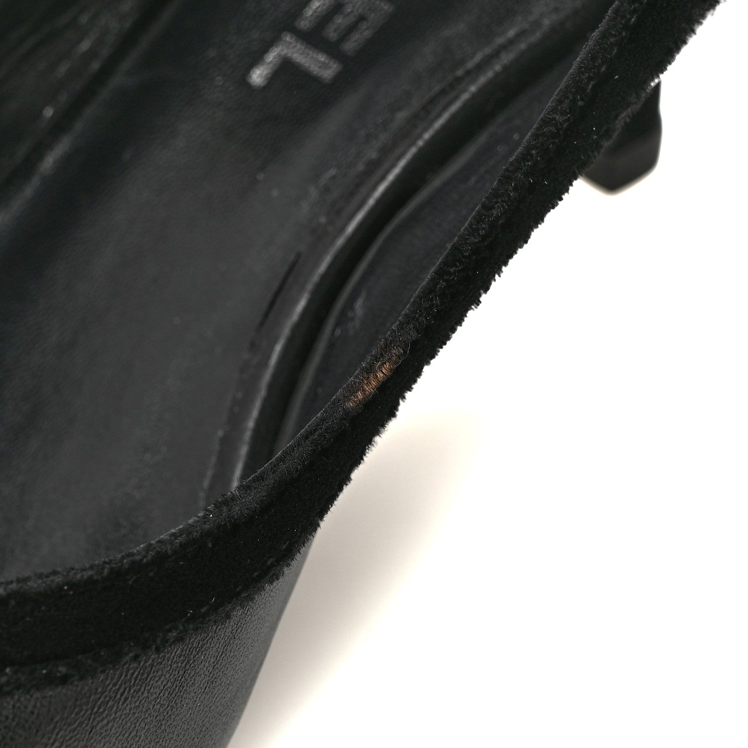 Chanel Velvet Lambskin Pearl CC Slingback Pumps 36 Black 9 of 9