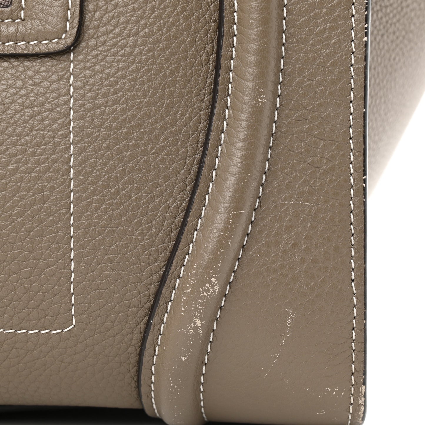 Drummed Calfskin Mini Luggage Souris