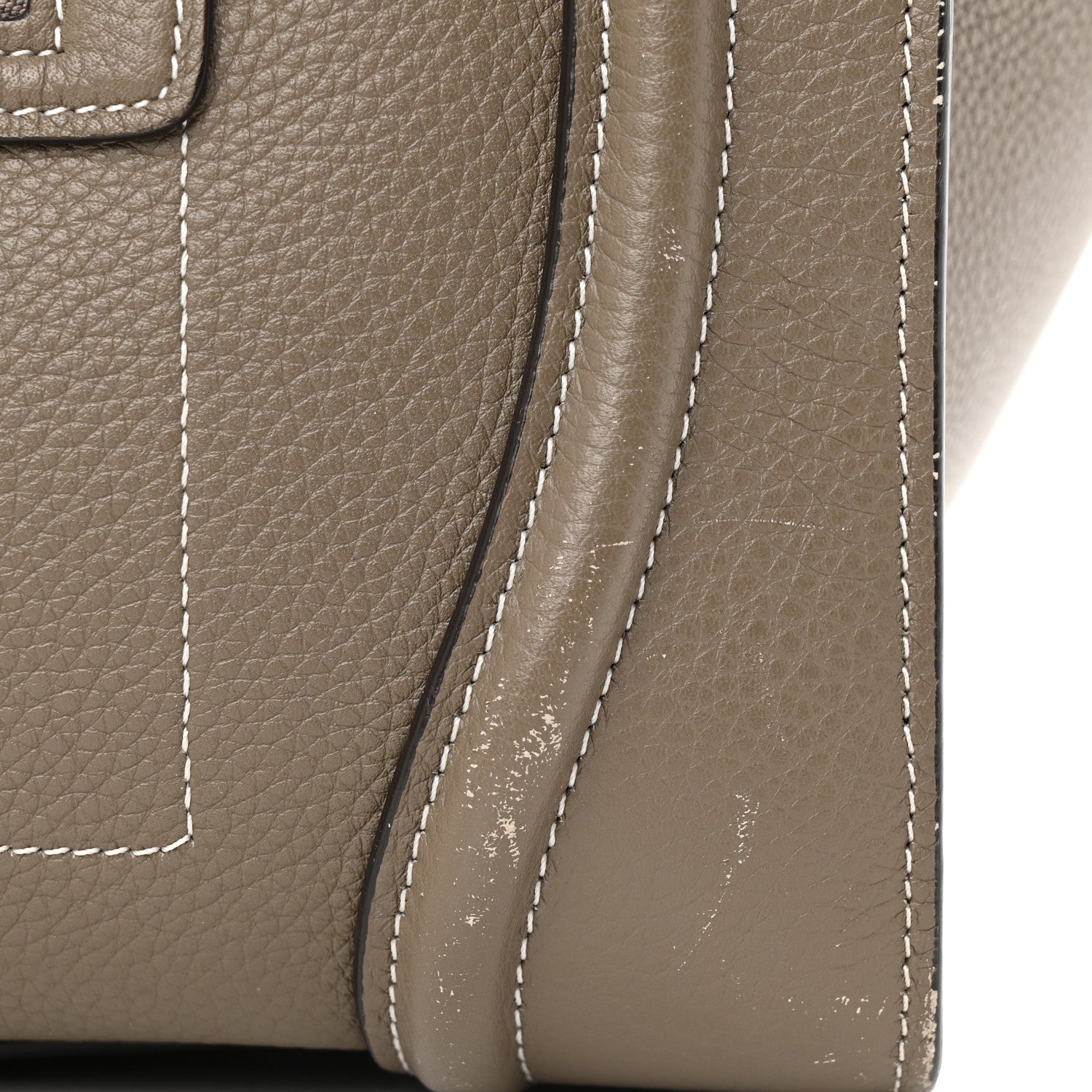 Celine Drummed Calfskin Mini Luggage Souris 13 of 18