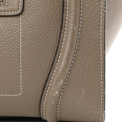 Celine Drummed Calfskin Mini Luggage Souris 13 of 18