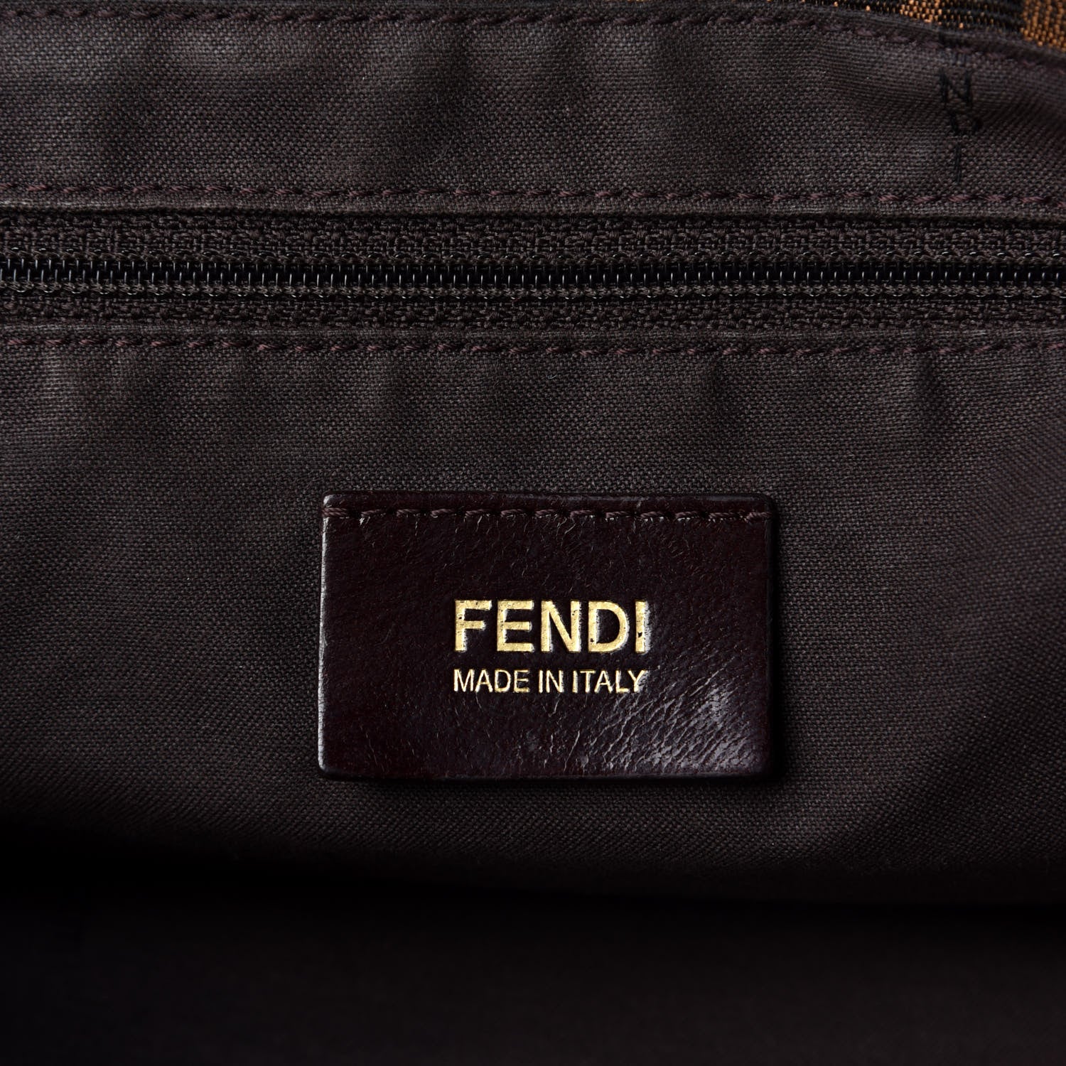 Fendi Zucca Patent Mia Shoulder Flap Tobacco 5 of 6
