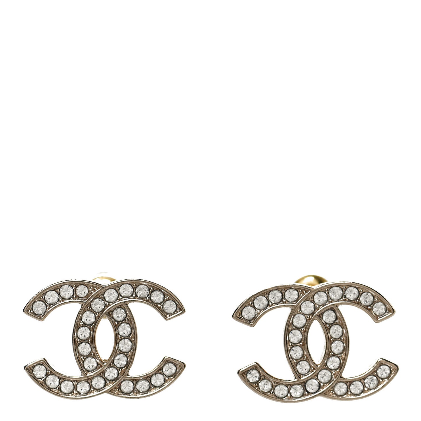 Crystal CC Earrings Gold