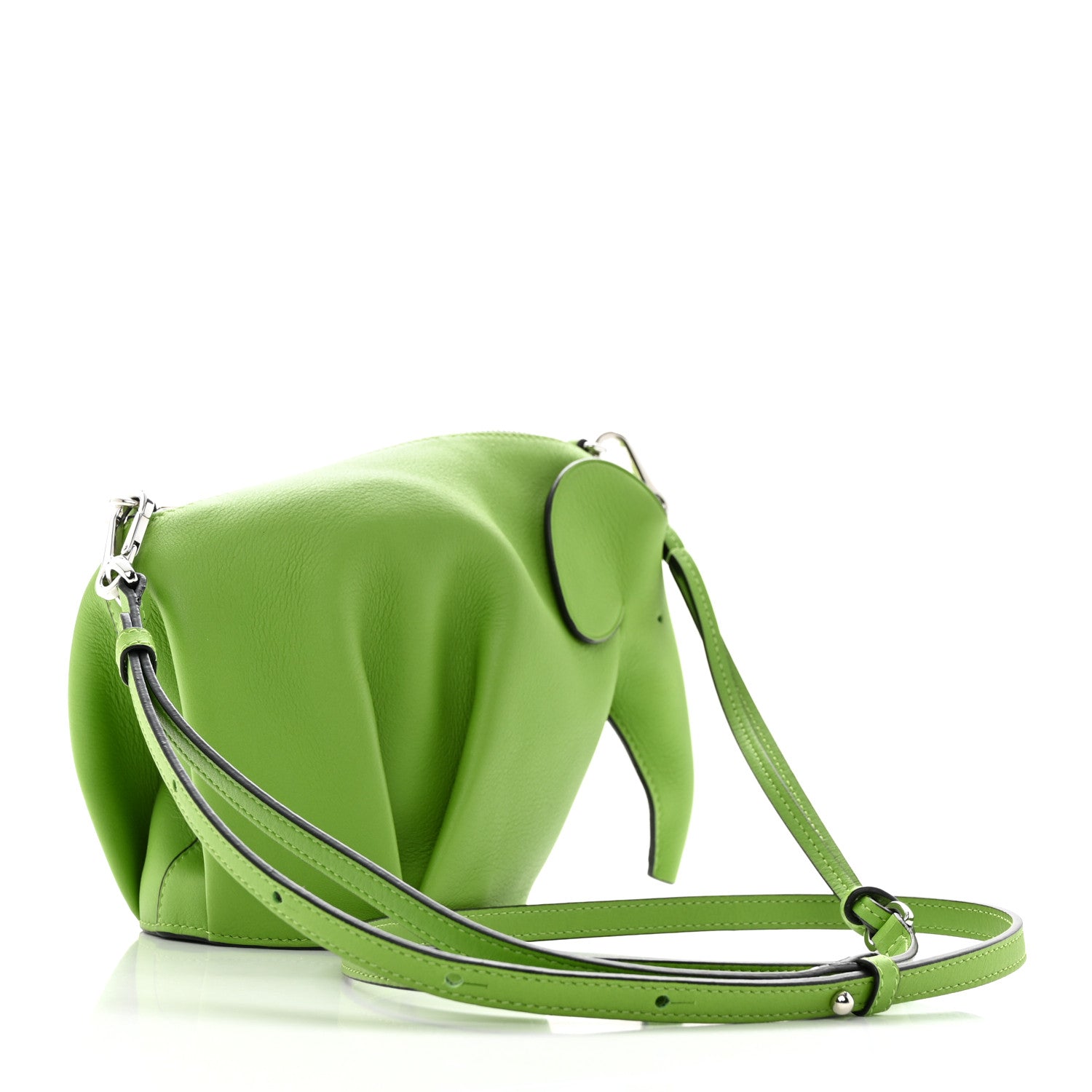 Loewe Calfskin Mini Elephant Crossbody Bag Apple Green 2 of 9