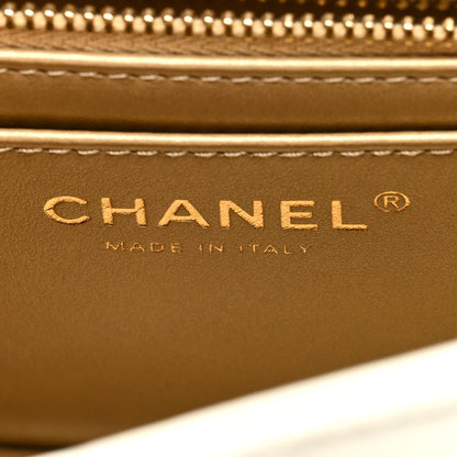 Chanel Lambskin Quilted Enamel Mini Pearl Crush Flap White 6 of 11