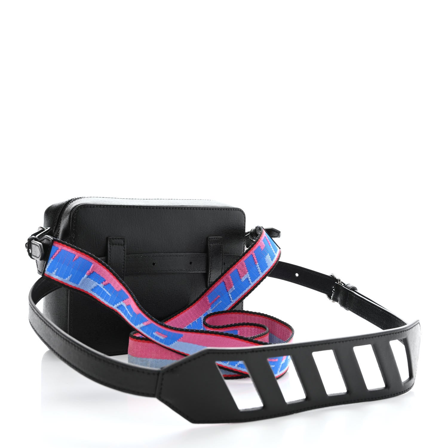 Off-White Saffiano Striped Diag Binder Belt Bag White Indus 2 of 6