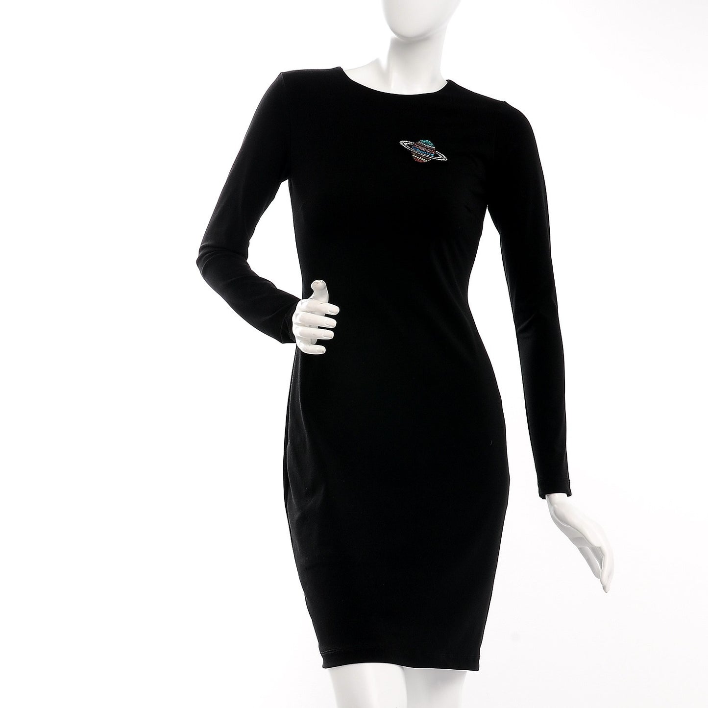 Glittered Resin Strass Planet Brooch Silver Blue Pink