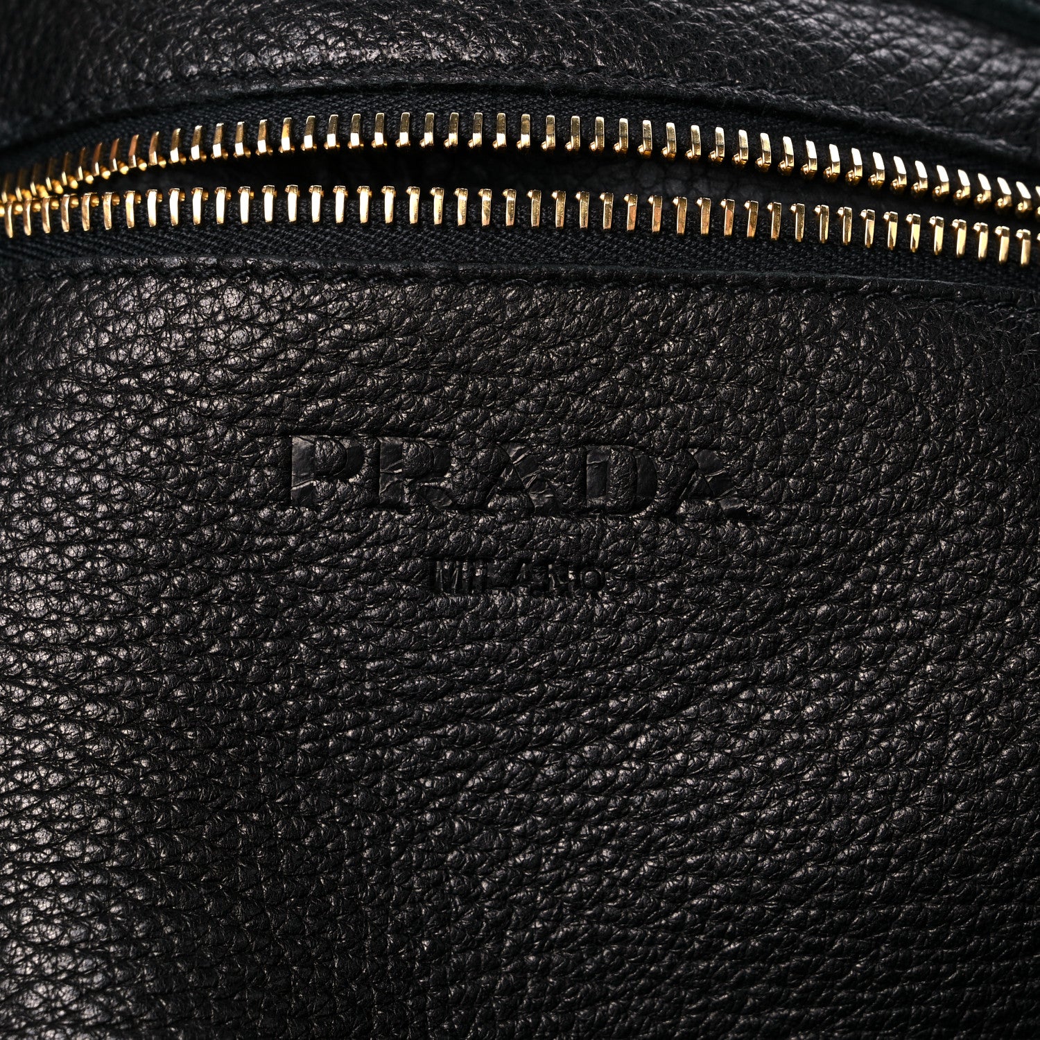 Prada Cervo Deerskin Shopper Tote Black 6 of 13