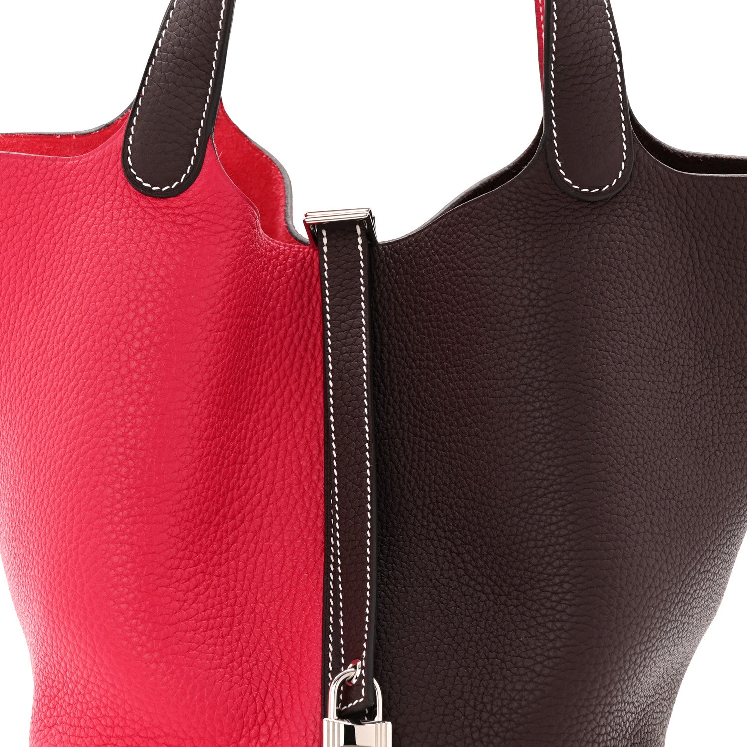 Hermes Taurillon Clemence Casaque Picotin Lock 18 PM Rouge Sellier Framboise 8 of 10