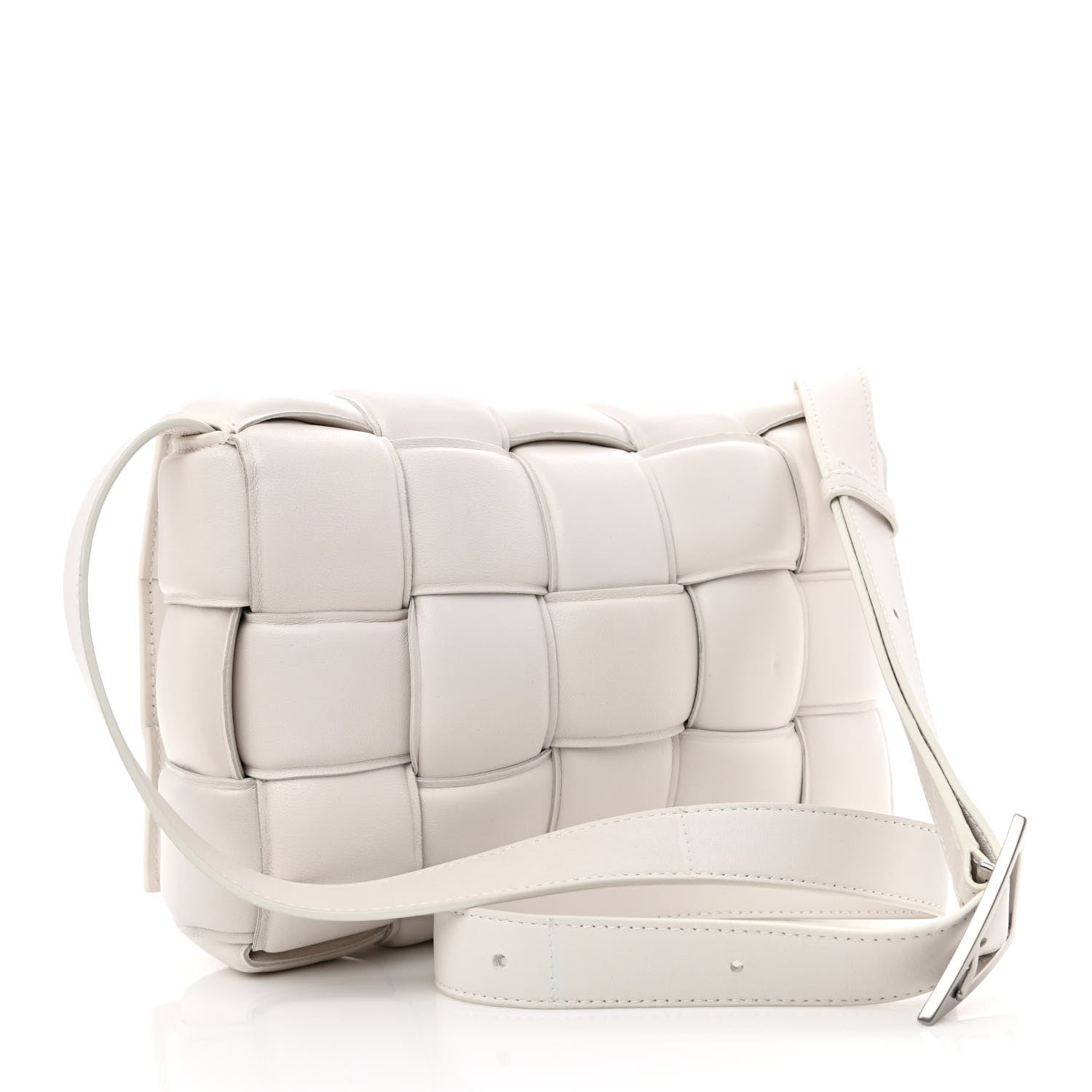 Bottega Veneta Nappa Maxi Intreccio Padded Cassette Crossbody Bag Chalk 3 of 12