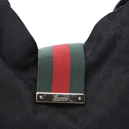 Gucci Monogram Large New Ladies Web Hobo Black 12 of 12