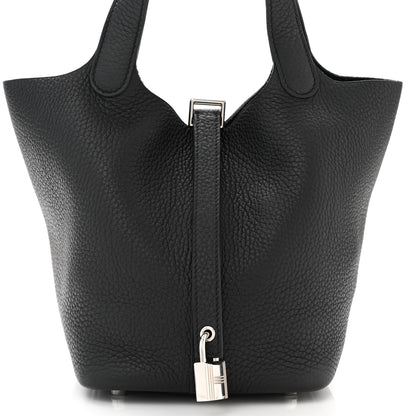 Hermes Taurillon Clemence Picotin Lock 18 PM Black 8 of 11