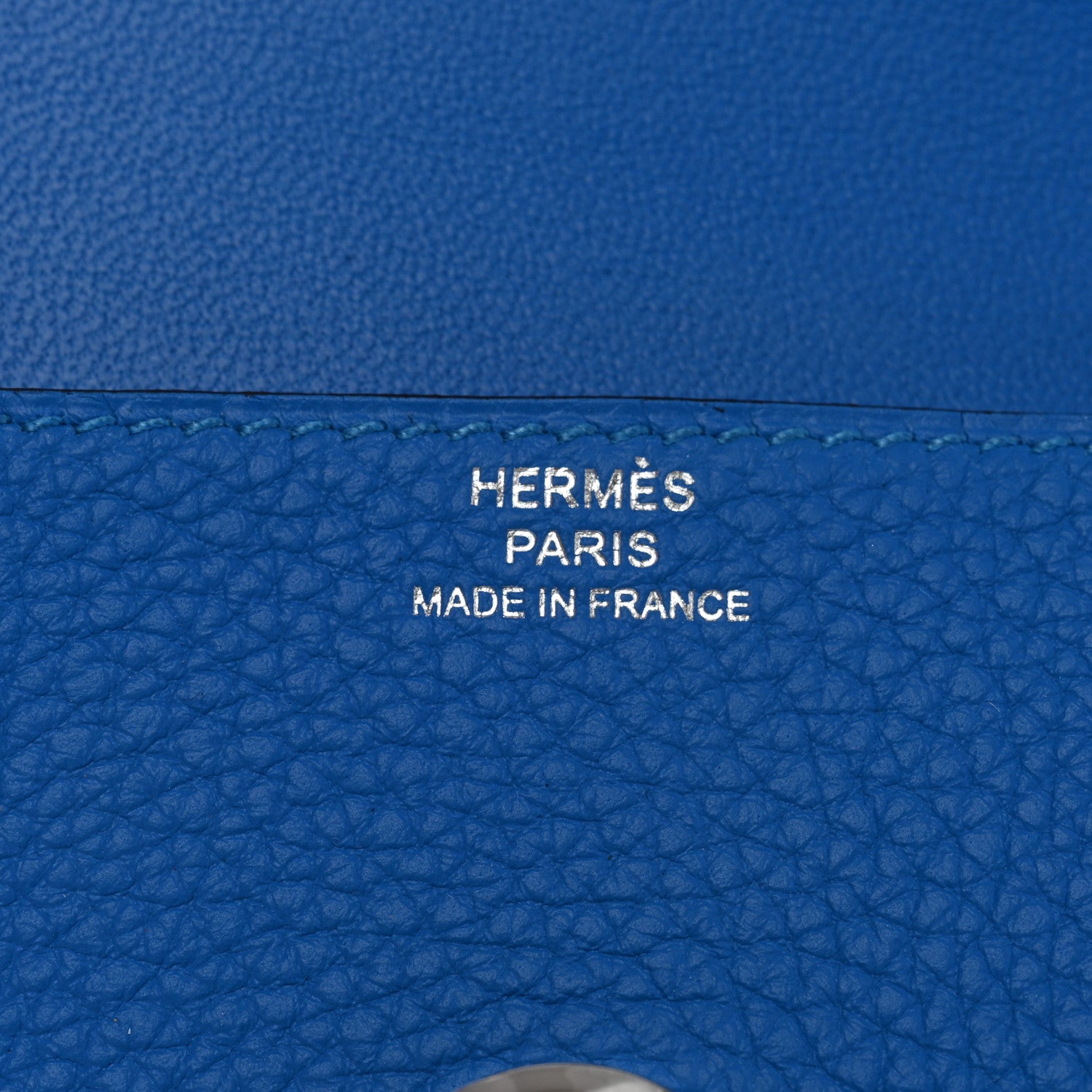 Hermes Togo Dogon Card Case Bleu France 5 of 8