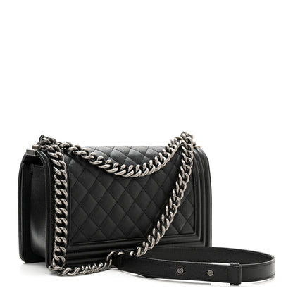 Chanel Caviar Quilted Medium Boy Flap Black 3 of 11
