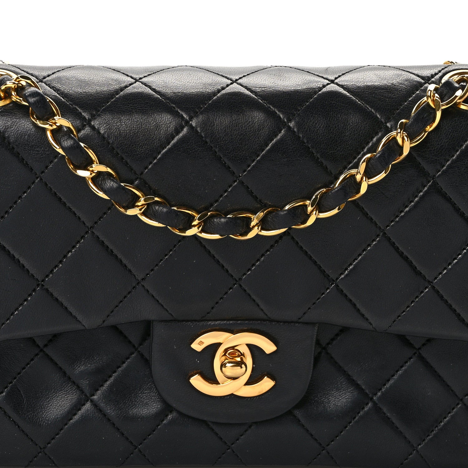 Chanel Lambskin Quilted Small Double Flap Black 9 of 18