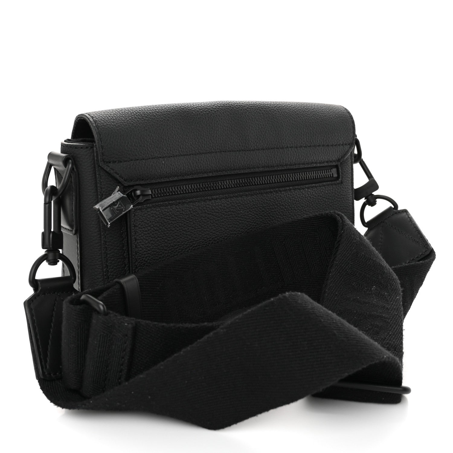 Louis Vuitton Calfskin Aerogram Takeoff Messenger PM Black 3 of 9
