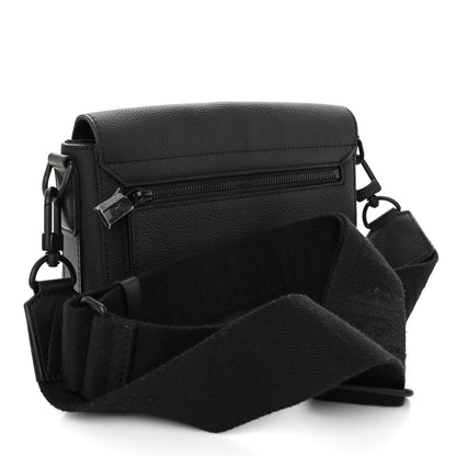 Louis Vuitton Calfskin Aerogram Takeoff Messenger PM Black 3 of 9