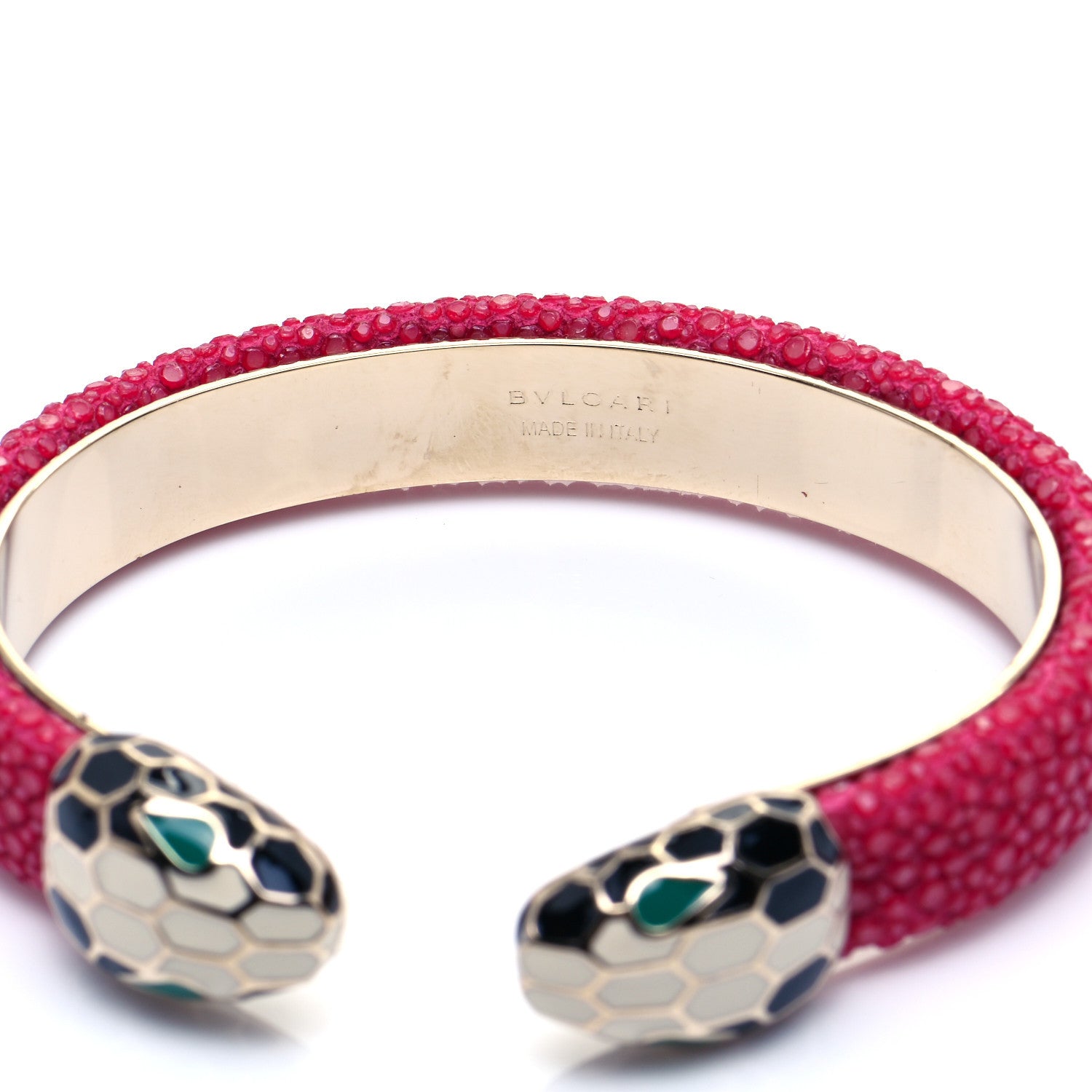 Bulgari Galuchat Serpenti Forever Bracelet Pink 3 of 5
