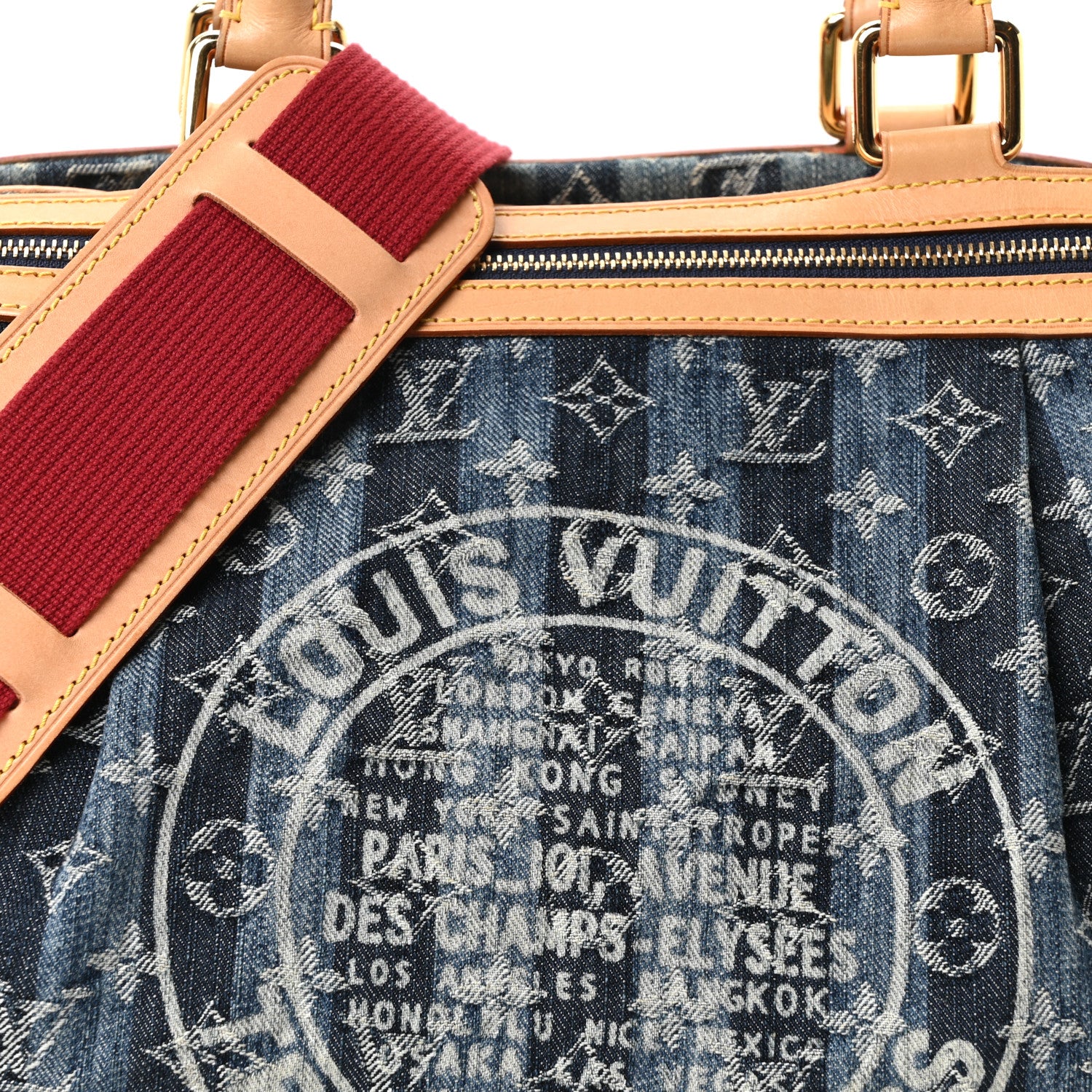 Louis Vuitton Denim Raye Cabas GM 6 of 8