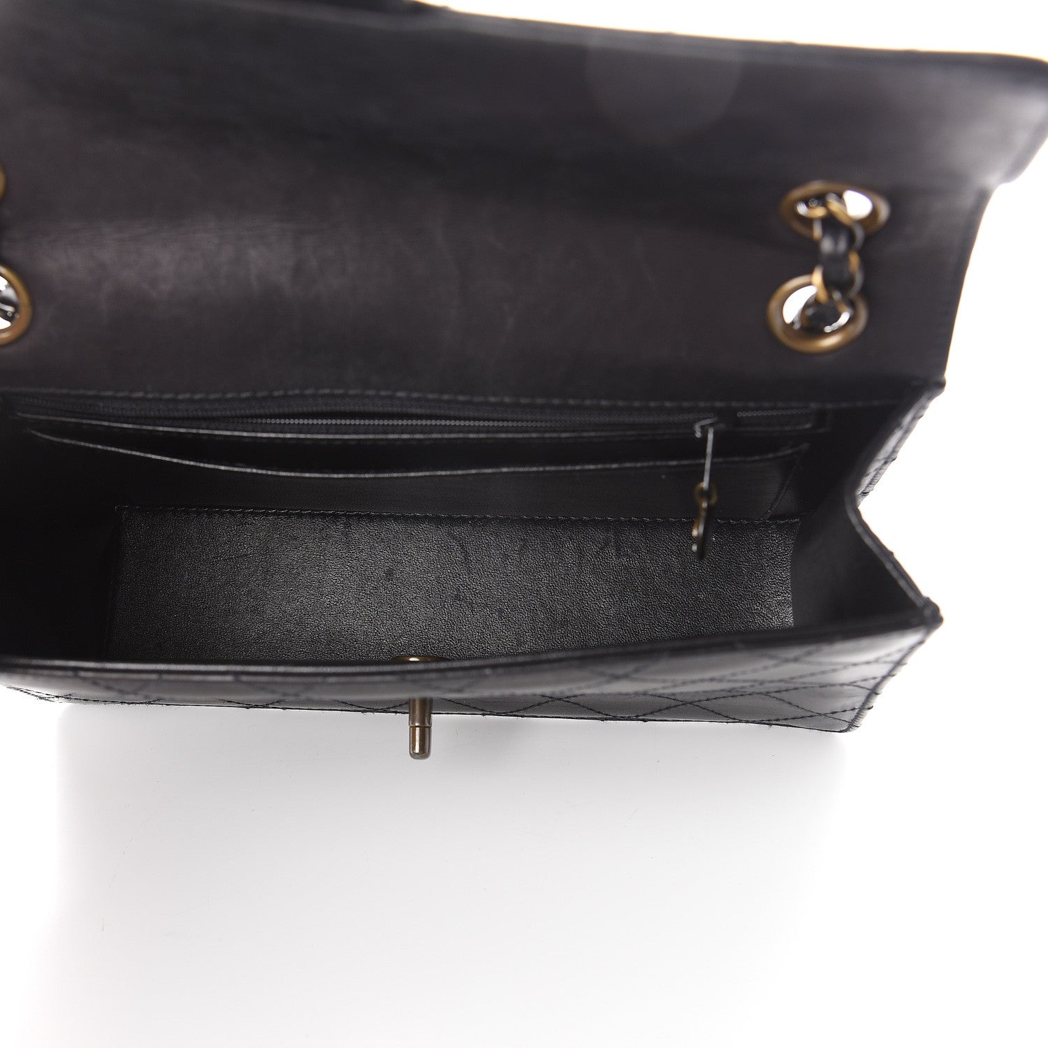 Chanel Calfskin Stitched Medium Single Flap Black 4 of 9