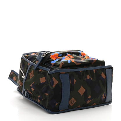 MCM Nylon Floral Camo Dieter Backpack Loden Green 4 of 9