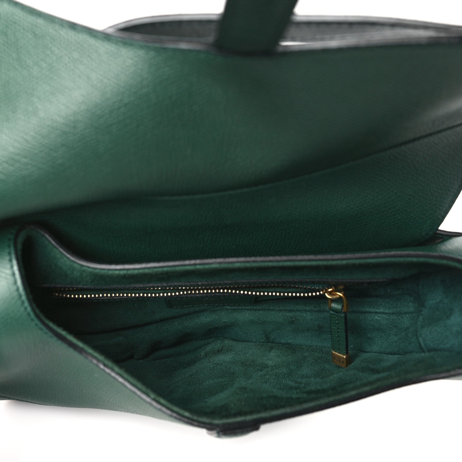Christian Dior Grained Calfskin Saddle Bag Green 5 of 9