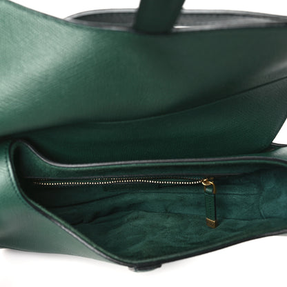 Christian Dior Grained Calfskin Saddle Bag Green 5 of 9