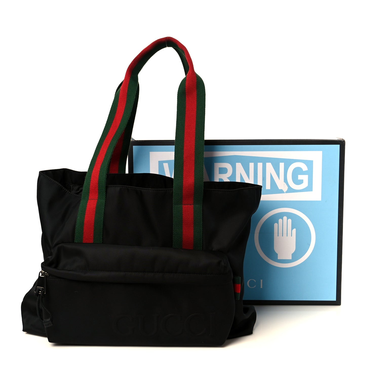 Nylon Logo Tote Black