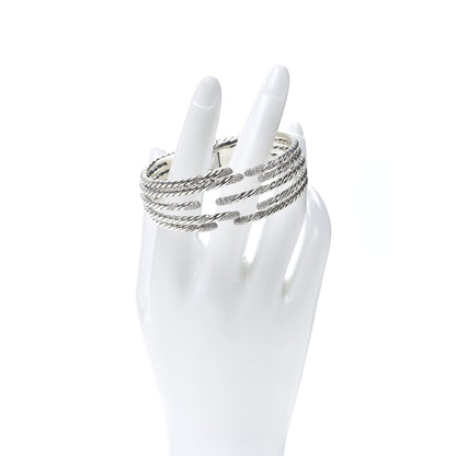 David Yurman Sterling Silver Diamond 5-Row Open Willow Bracelet 2 of 4