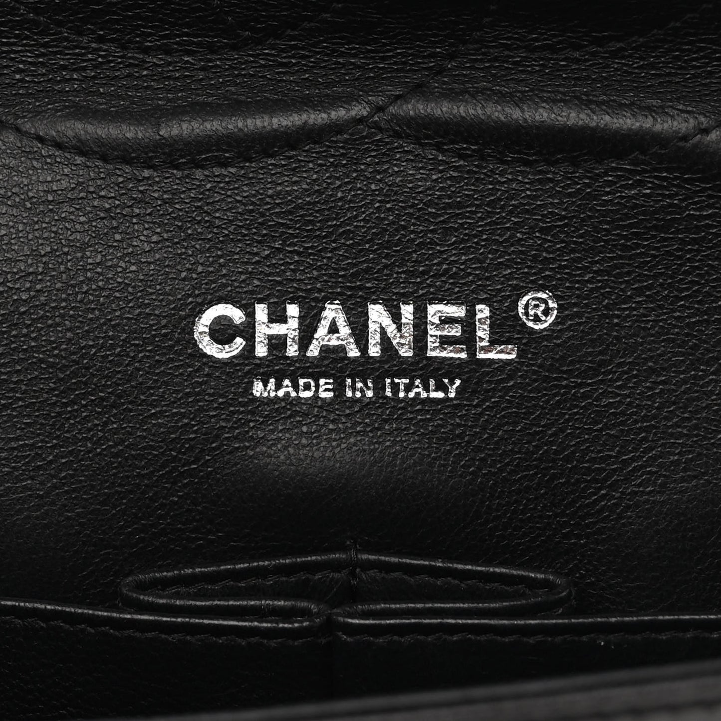 Patent Quilted Jumbo Double Flap Black