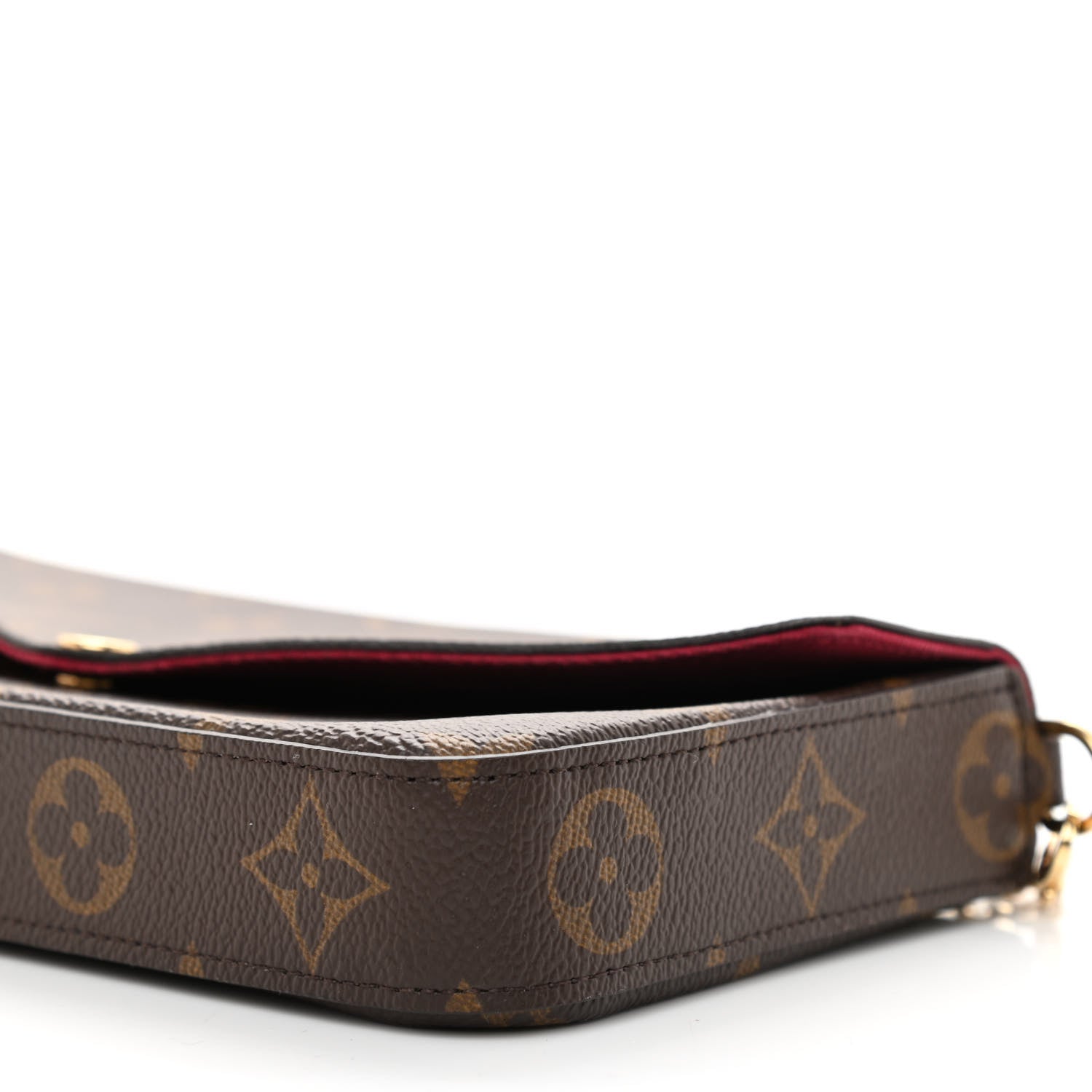 Louis Vuitton Monogram Pochette Felicie Chain Wallet Fuchsia 9 of 9
