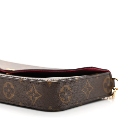 Louis Vuitton Monogram Pochette Felicie Chain Wallet Fuchsia 9 of 9