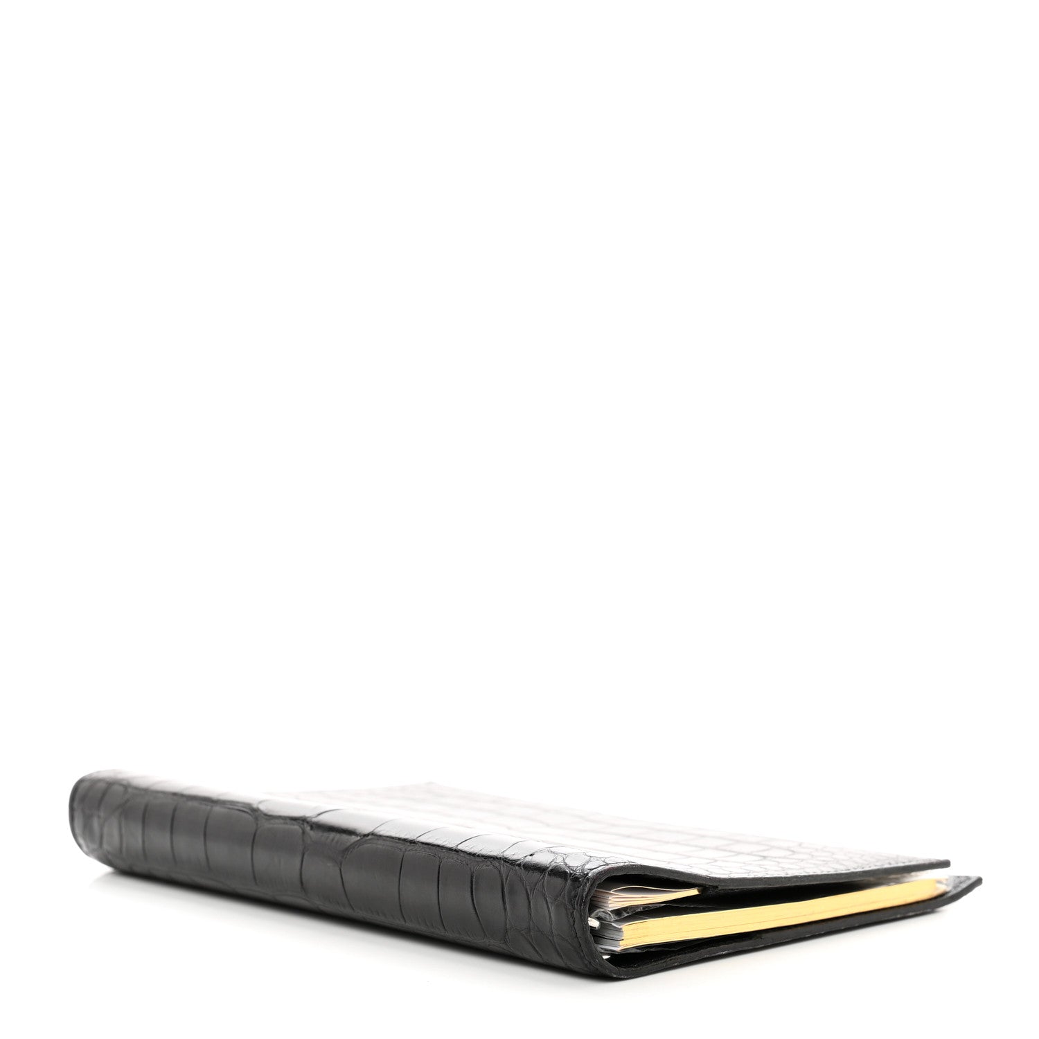 Hermes Matte Alligator Globe Trotter Agenda Cover Black 4 of 8