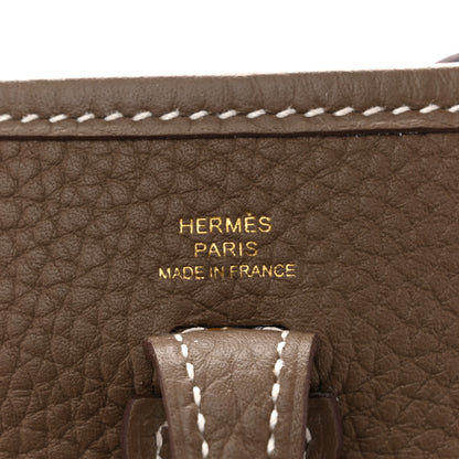 Hermes Taurillon Clemence Amazone Evelyne TPM Etoupe Bleu Indigo 6 of 11