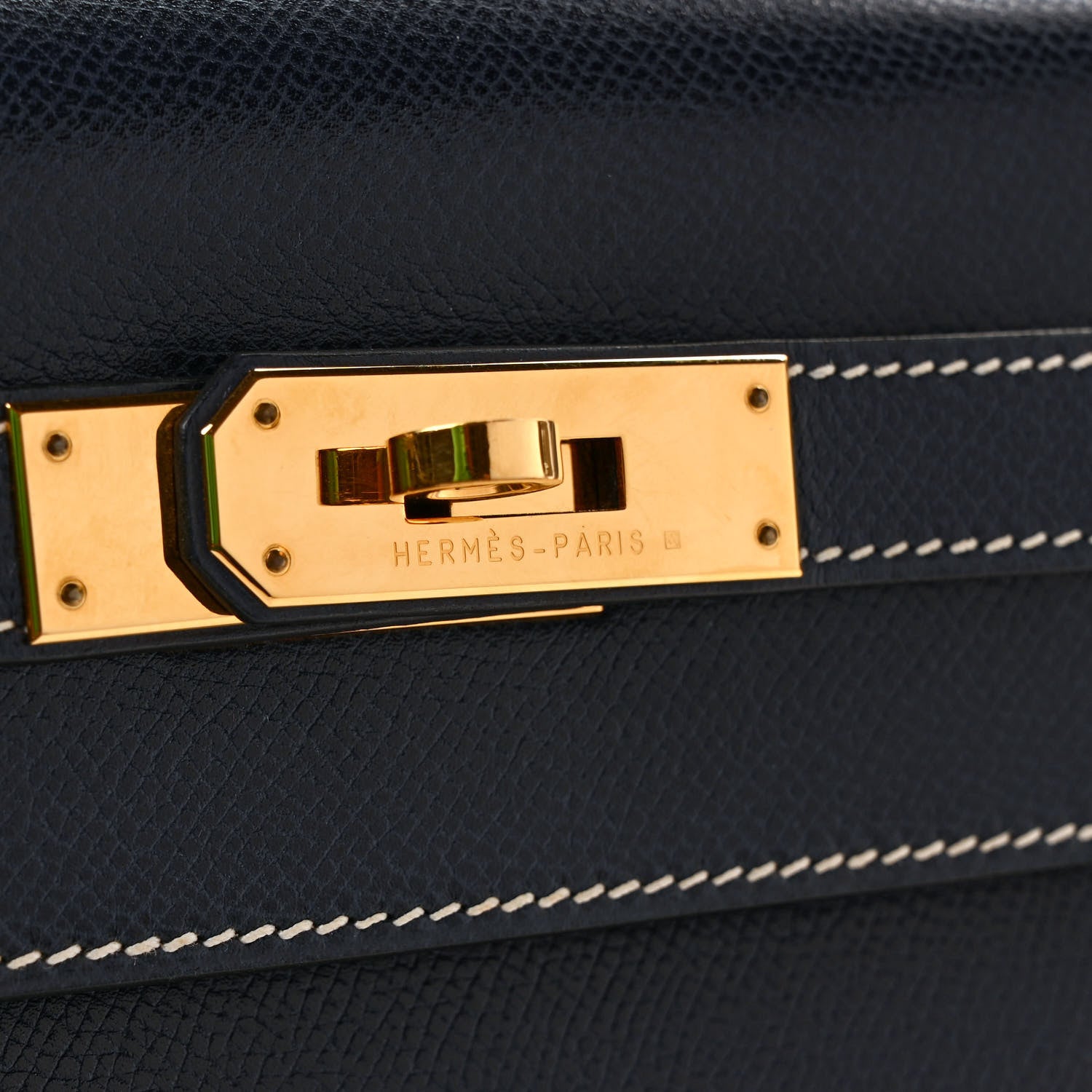 Hermes Courchevel Kelly Sellier 32 Bleu Marine 7 of 10