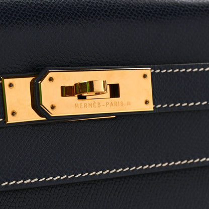 Hermes Courchevel Kelly Sellier 32 Bleu Marine 7 of 10