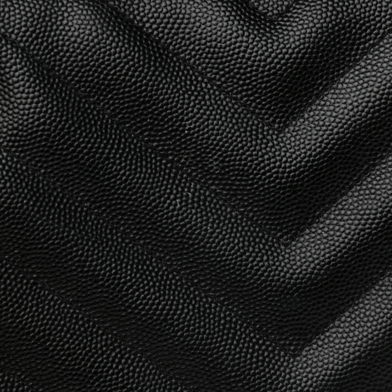 Saint Laurent Grain De Poudre Matelasse Chevron Monogram Shopping Bag Black 7 of 11