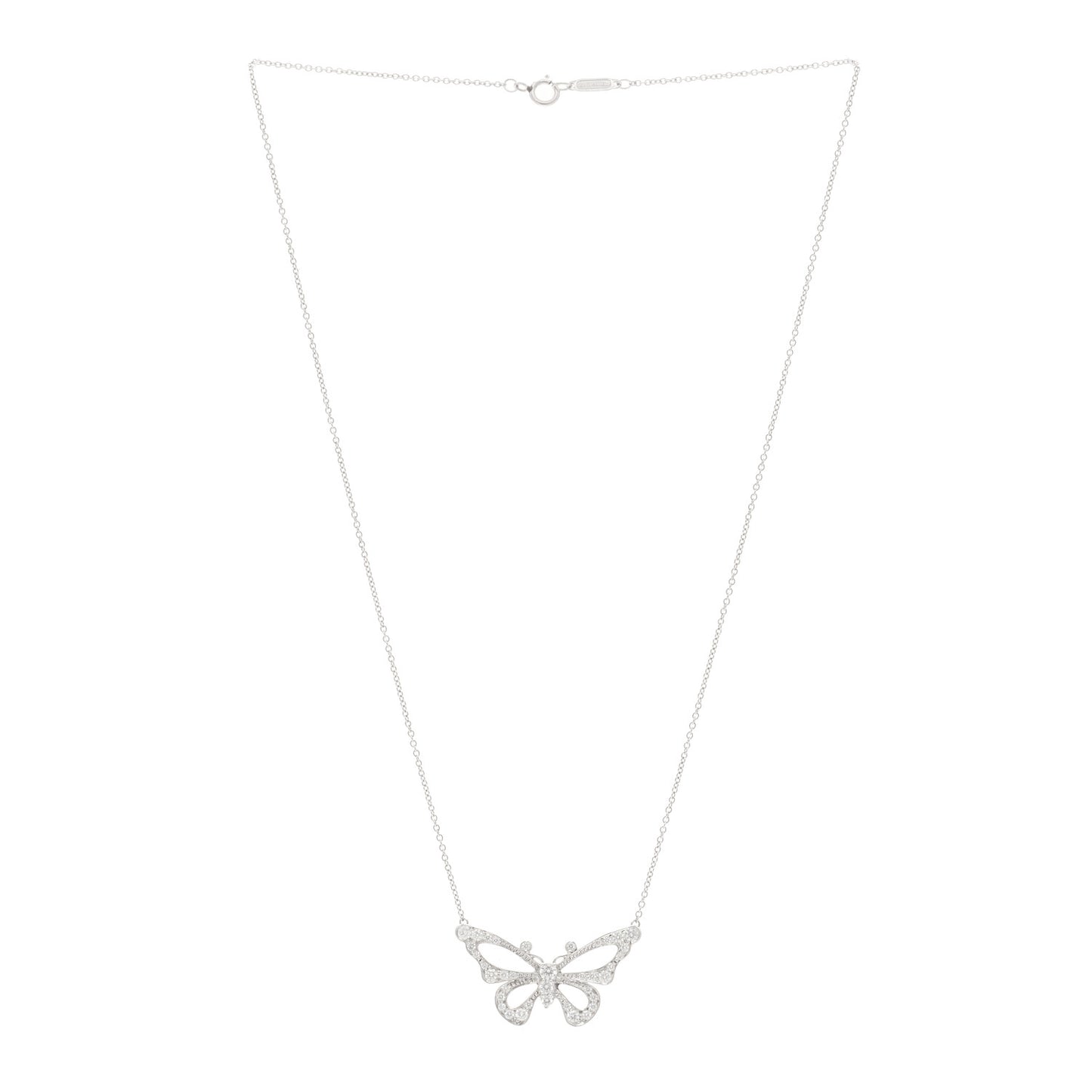 Platinum Diamond .45ctw Enchant Butterfly Necklace