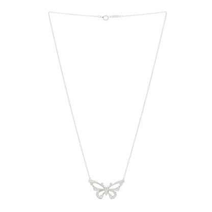 Tiffany Platinum Diamond .45ctw Enchant Butterfly Necklace 3 of 6