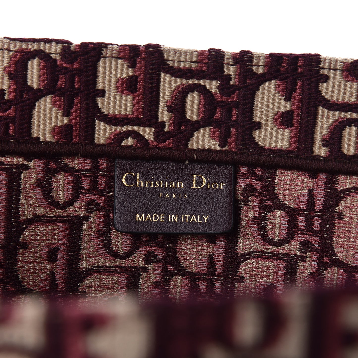 Oblique Medium Book Tote Burgundy Multicolor