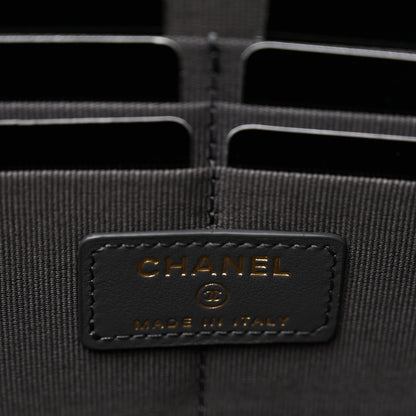 Chanel Caviar Quilted Large Flap Zip Clutch Grey 6 of 9