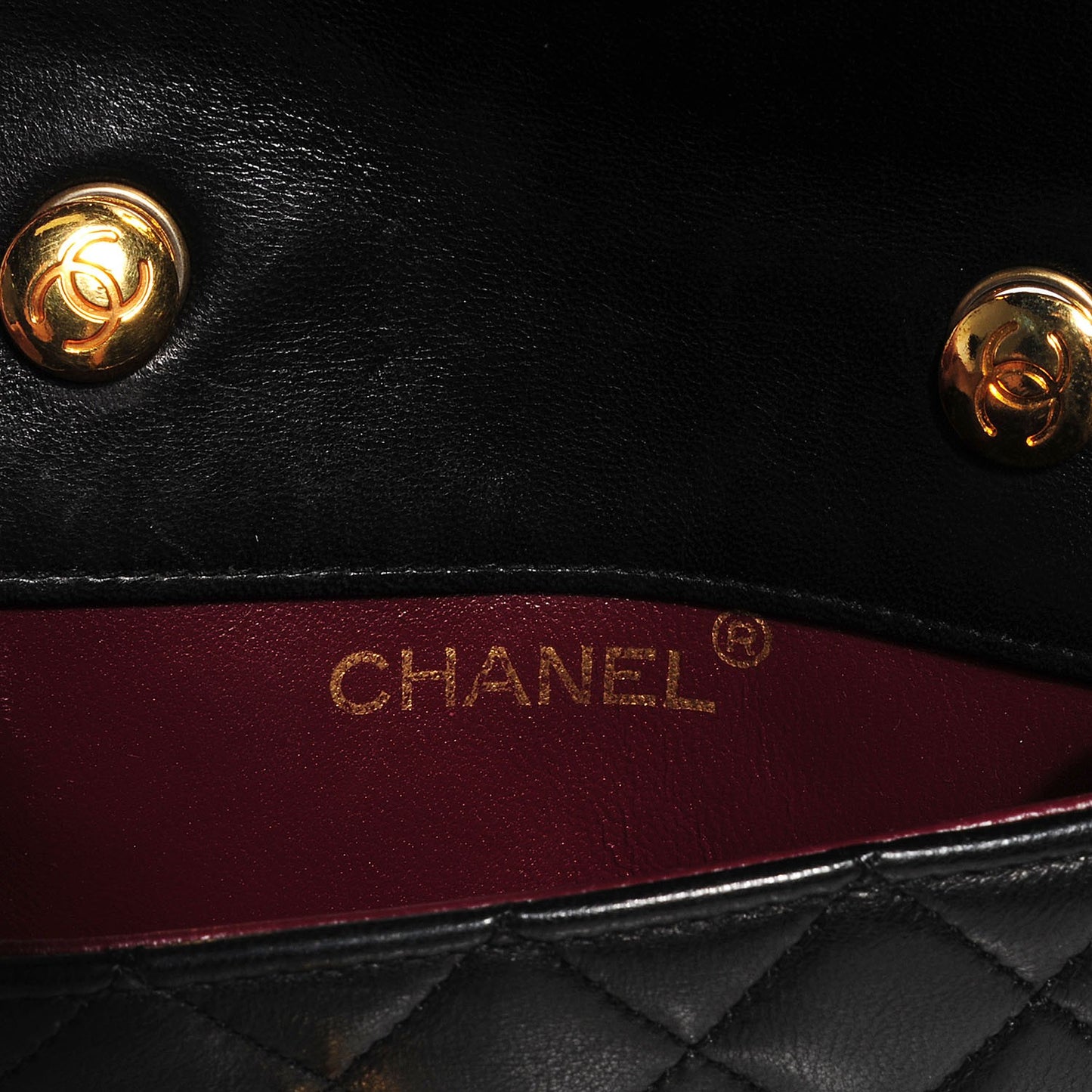 Lambskin Quilted Extra Mini Flap Black