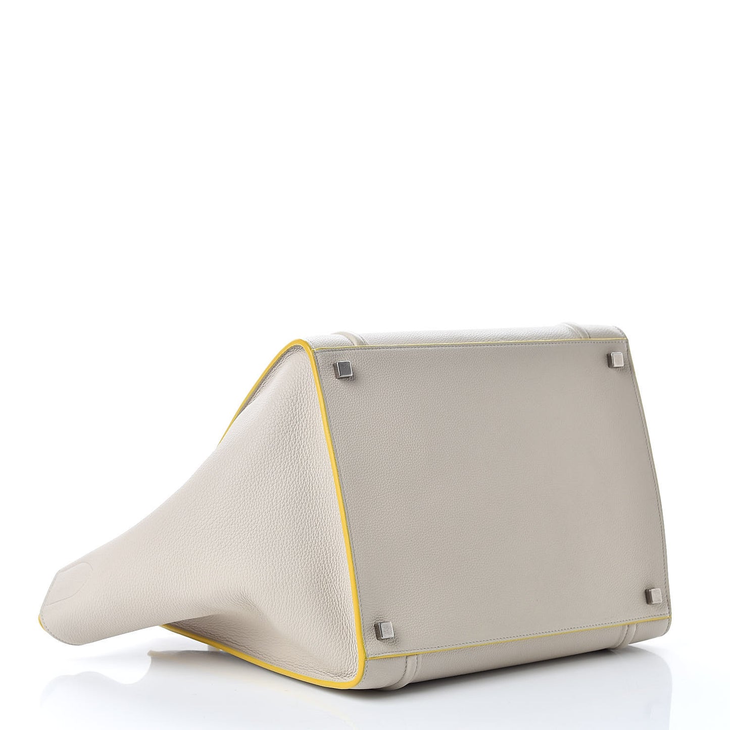 Grained Calfskin Medium Phantom Luggage Light Beige