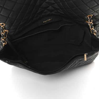 Chanel Calfskin Quilted XXL Travel Flap Bag Black 7 of 10