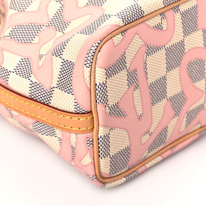 Louis Vuitton Damier Azur Tahitienne Nano Noe Rose Ballerine 9 of 10