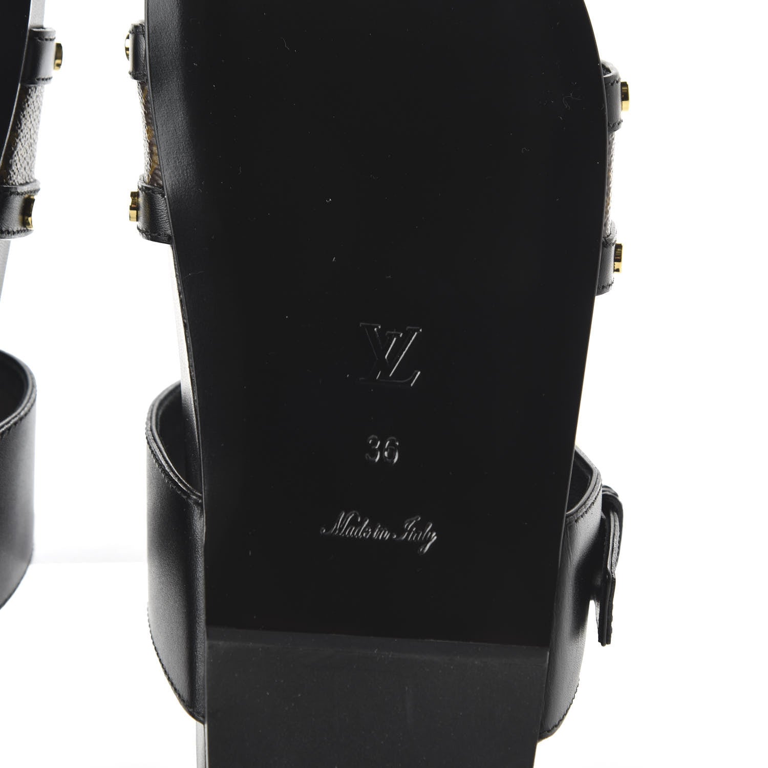 Louis Vuitton Bom Dia Flat Mule Sandals 36 Black 6 of 8