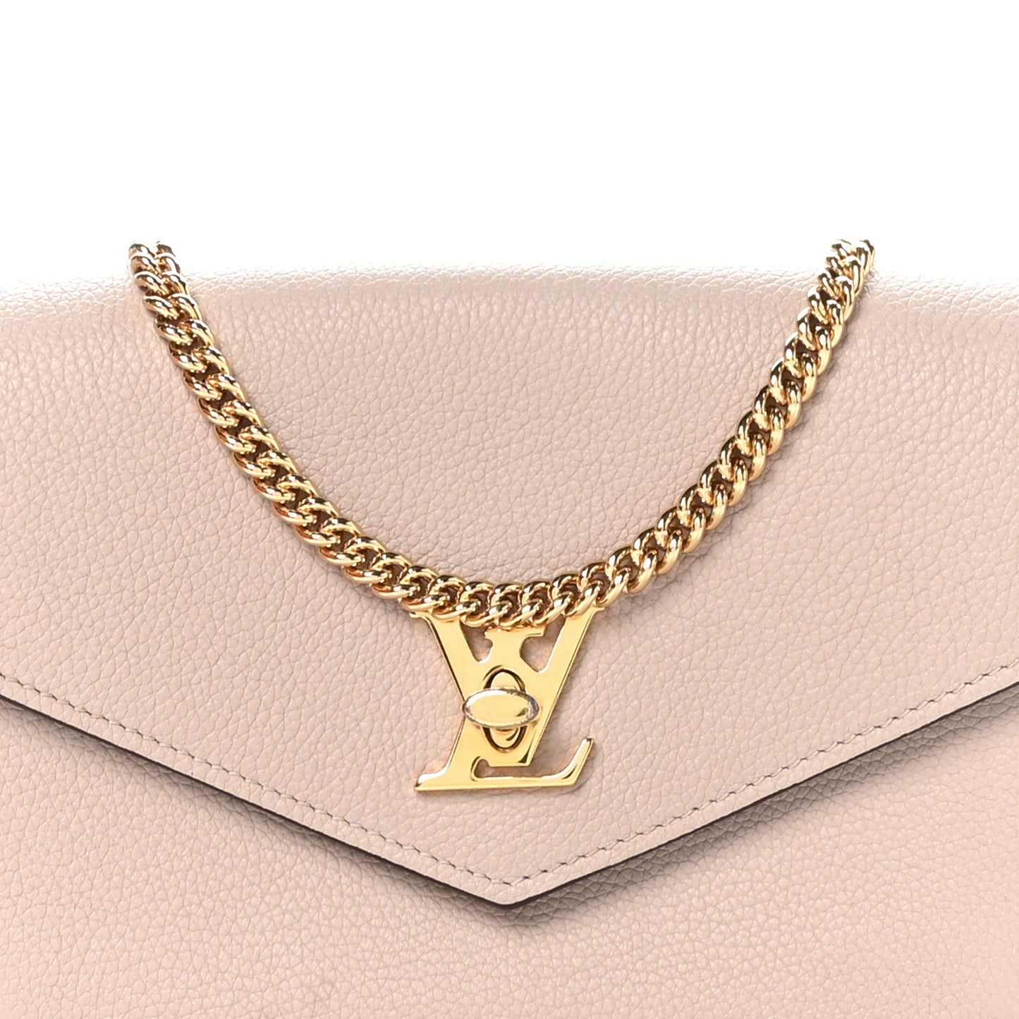 Soft Calfskin My Lockme Chain Pochette Greige